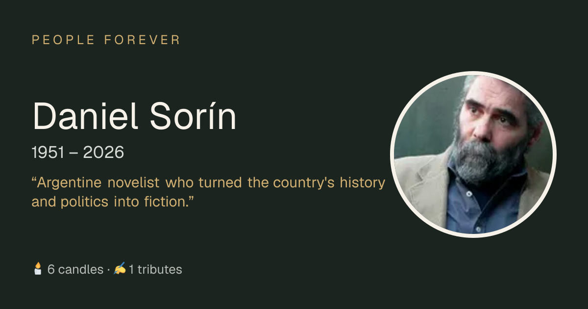 Daniel Sorín (1951–2026): life, family and tributes
