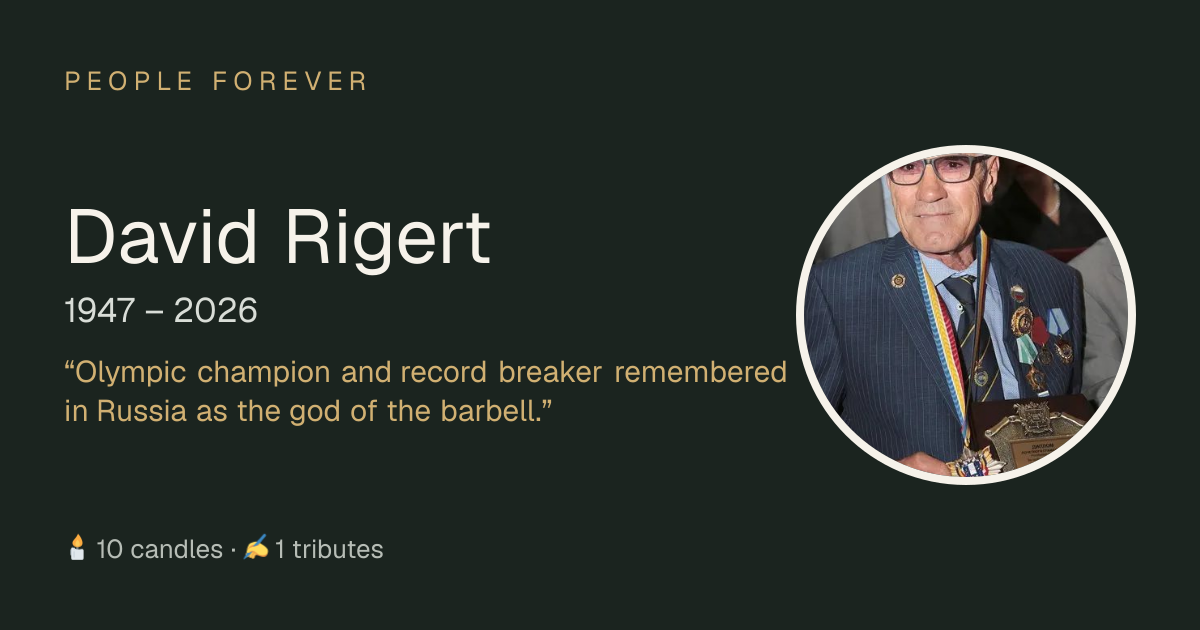 David Rigert (1947–2026): life, family and tributes