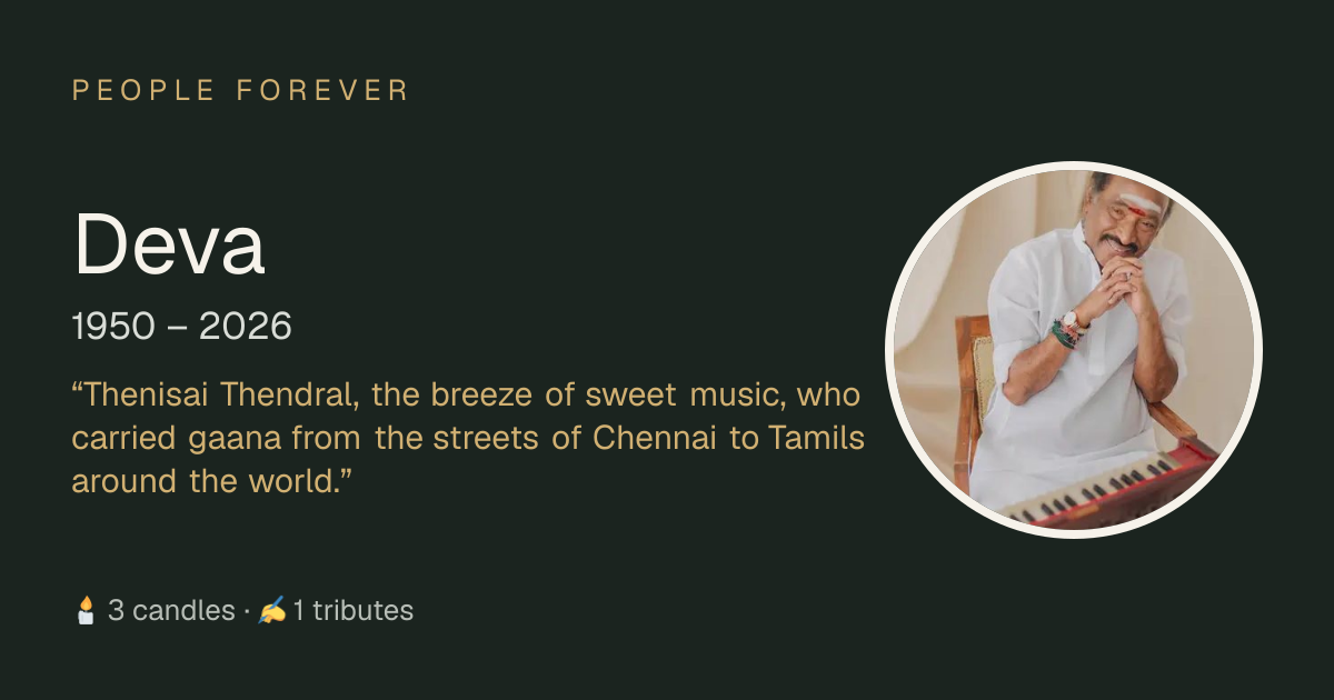 Deva (1950–2026): life, family and tributes