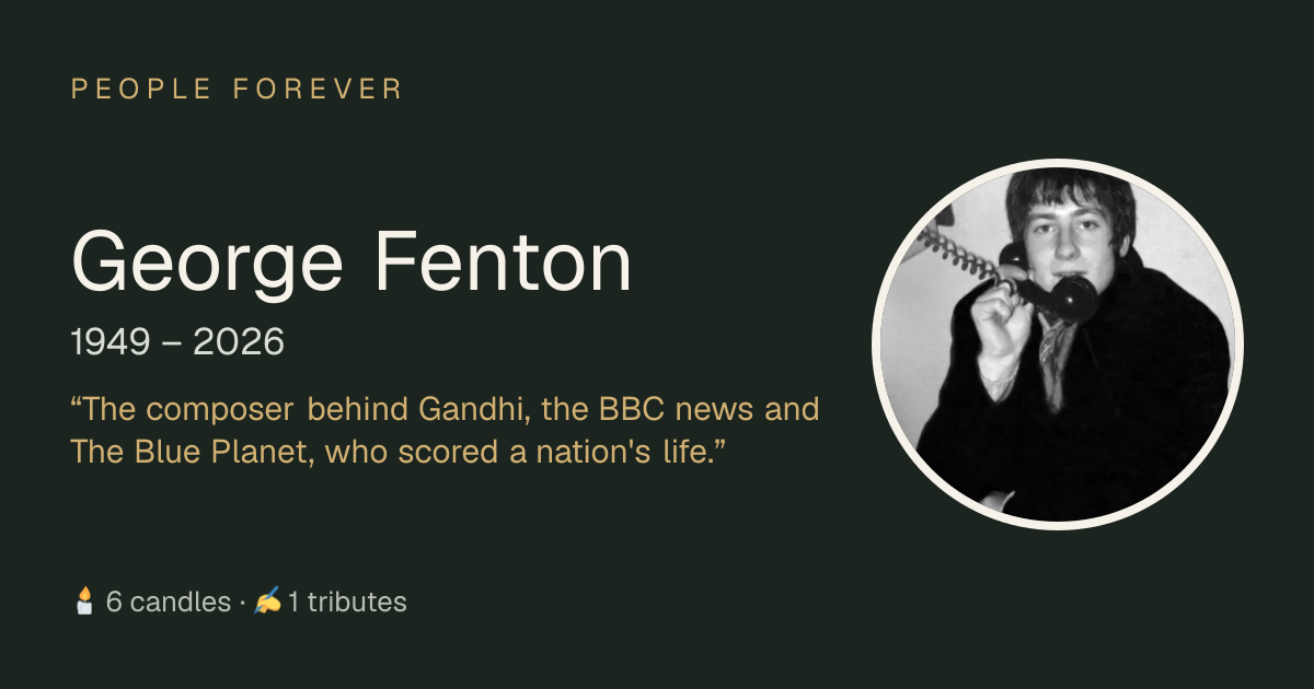 George Fenton (1949–2026): life, family and tributes