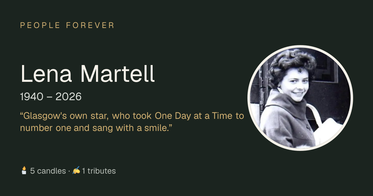 Lena Martell (1940–2026): life, family and tributes