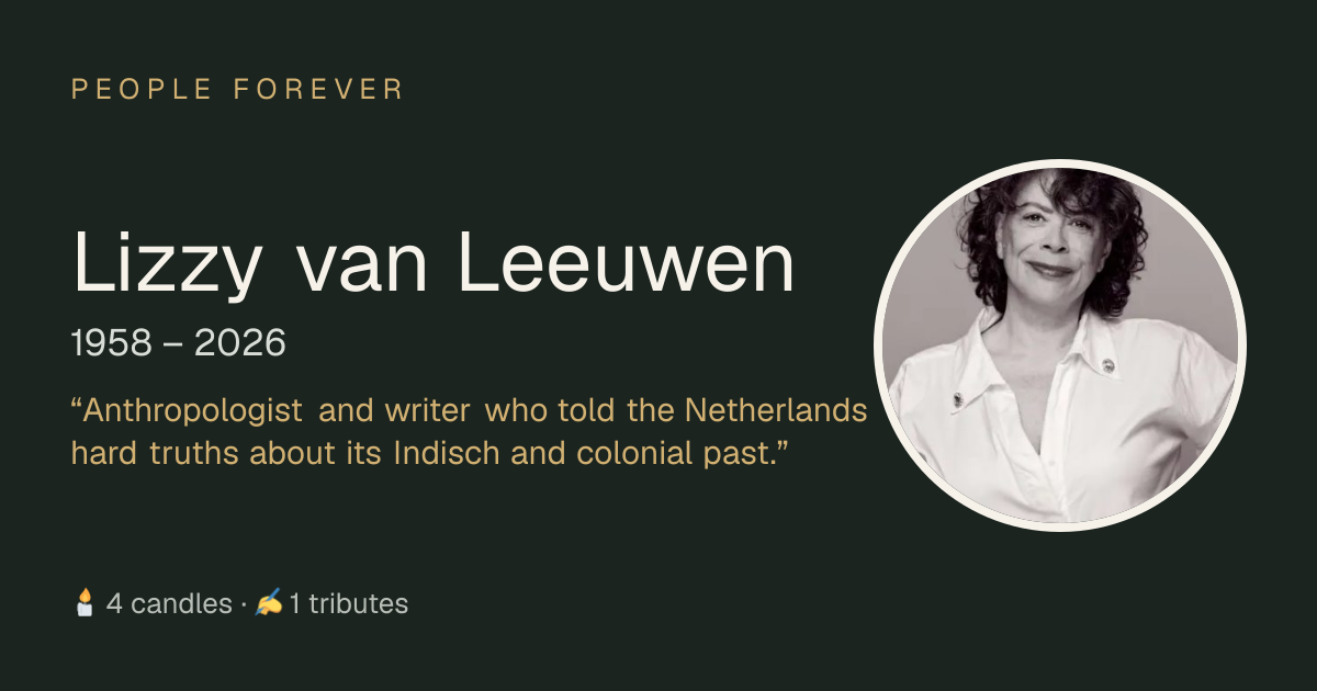 Lizzy van Leeuwen (1958–2026): life, family and tributes