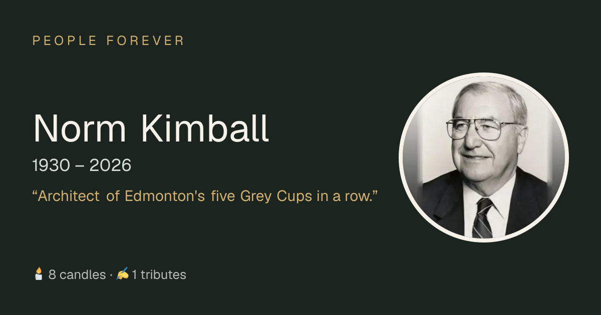 Norm Kimball (1930–2026): life, family and tributes