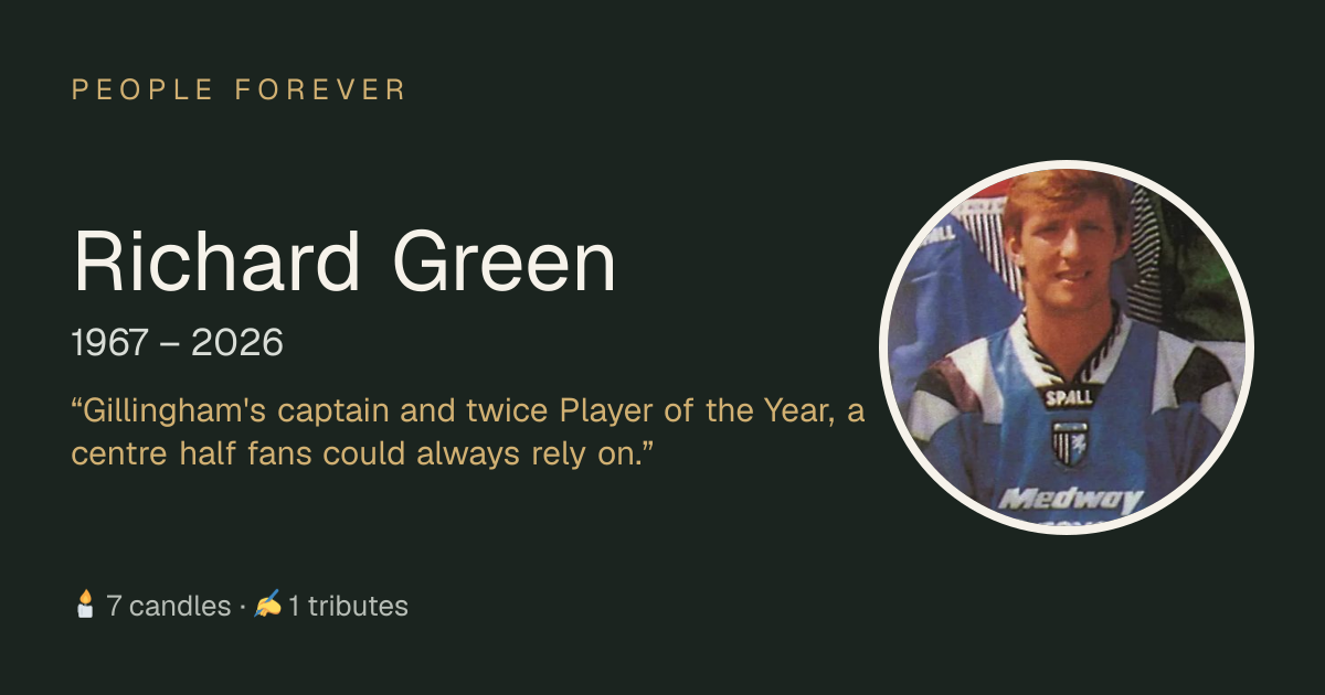Richard Green (1967–2026): life, family and tributes