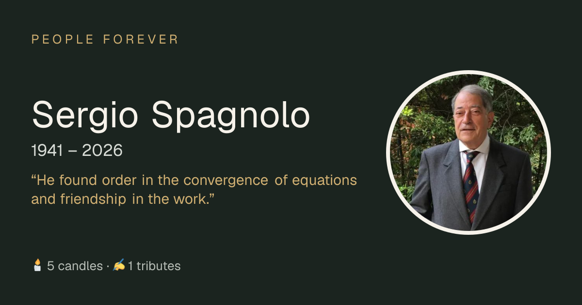 Sergio Spagnolo (1941–2026): life, family and tributes