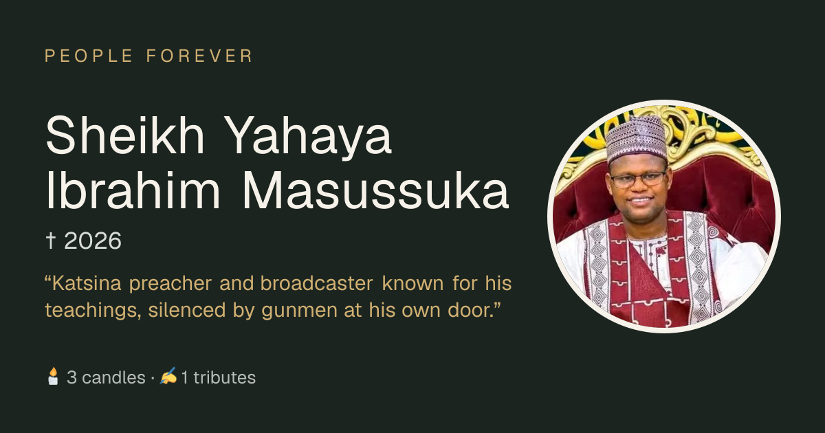 Sheikh Yahaya Ibrahim Masussuka († 2026): life and tributes